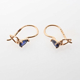 Серьга золото 585, общий вес - 0.38 г, чистый вес - 0.341 г