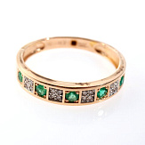 Кольцо золото 585, общий вес - 2.64 г, чистый вес - 2.564 г