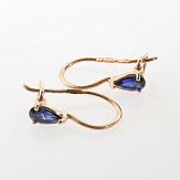 Серьга золото 585, общий вес - 0.39 г, чистый вес - 0.351 г