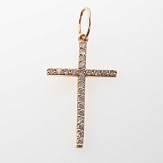 Крест золото 585, общий вес - 0.97 г, чистый вес - 0.74 г