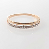 Кольцо золото 585, общий вес - 1.21 г, чистый вес - 1.02 г