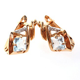 Серьга золото 585, общий вес - 1.49 г, чистый вес - 1.221 г