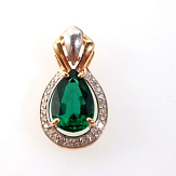 Кулон золото 585, общий вес - 1.52 г, чистый вес - 1.137 г