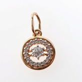 Подвеска золото 585, общий вес - 0.94 г, чистый вес - 0.72 г