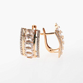 Серьга золото 585, общий вес - 2.58 г, чистый вес - 1.8 г