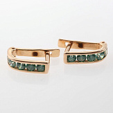 Серьга золото 585, общий вес - 0.65 г, чистый вес - 0.59 г