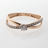 Кольцо золото 585, общий вес - 1.85 г, чистый вес - 1.737 г