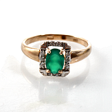 Кольцо золото 585, общий вес - 2.35 г, чистый вес - 2.044 г