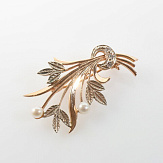 Брошь золото 585, общий вес - 5.15 г, чистый вес - 4.785 г