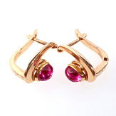 Серьга золото 583, общий вес - 1.85 г, чистый вес - 1.742 г