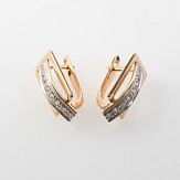 Серьга золото 585, общий вес - 1.37 г, чистый вес - 1.29 г