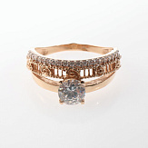 Кольцо золото 585, общий вес - 3.66 г, чистый вес - 2.979 г