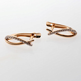 Серьга золото 585, общий вес - 0.83 г, чистый вес - 0.674 г